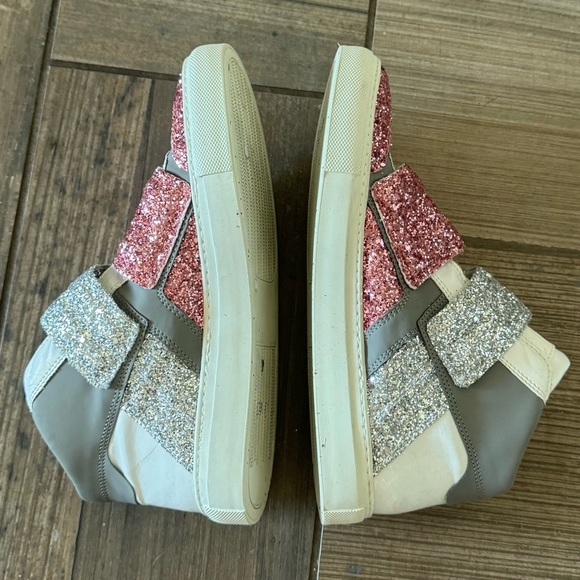 MAISON MARGIELA MM6 Glitter High Top Sneakers size 37.5. - Picture 8 of 10